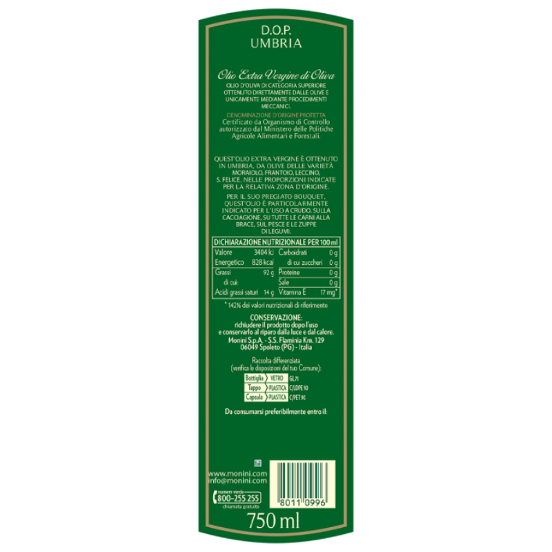 Olio Extra Vergine di Oliva  D.O.P. Umbria - 500 ML